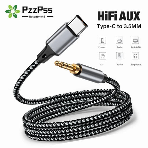 1m 1.5m 2m USB Type C To 3.5Mm Jack AUX Cable DAC USB - C Audio Adapter for Phone Headphones Car HIFI Stereo Sound Audio Connector - Lo Shop Desiderato - 1m 1.5m 2m USB Type C To 3.5Mm Jack AUX Cable DAC USB - C Audio Adapter for Phone Headphones Car HIFI Stereo Sound Audio Connector - Lo Shop Desiderato - 