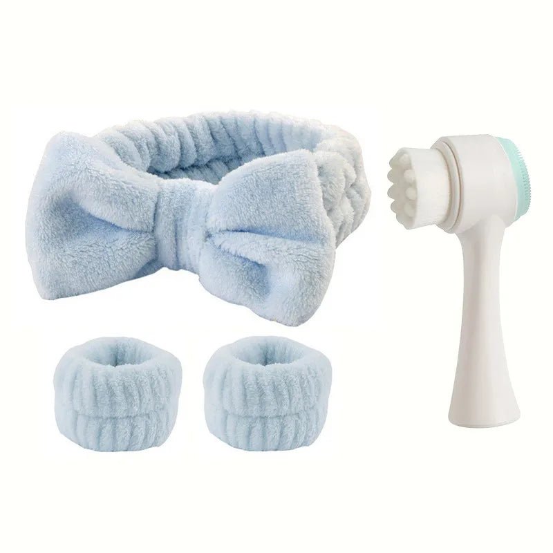 4Pcs Complete Facial Cleansing Kit Cleaner Brush Headband Wristband Hydrotherapy Exfoliating Tool for Blackhead Removal Skinca - Lo Shop Desiderato - 4Pcs Complete Facial Cleansing Kit Cleaner Brush Headband Wristband Hydrotherapy Exfoliating Tool for Blackhead Removal Skinca - Lo Shop Desiderato - 