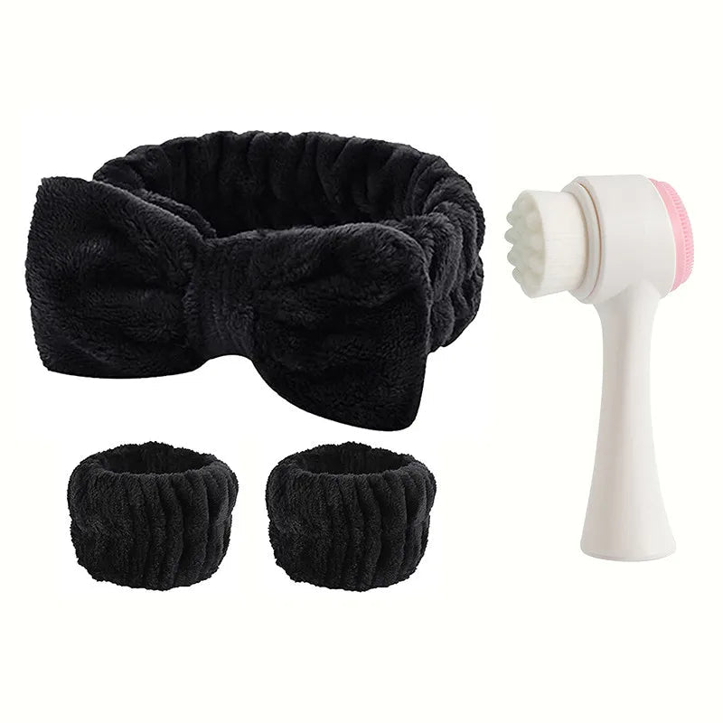 4Pcs Complete Facial Cleansing Kit Cleaner Brush Headband Wristband Hydrotherapy Exfoliating Tool for Blackhead Removal Skinca - Lo Shop Desiderato - 4Pcs Complete Facial Cleansing Kit Cleaner Brush Headband Wristband Hydrotherapy Exfoliating Tool for Blackhead Removal Skinca - Lo Shop Desiderato - 