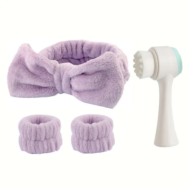 4Pcs Complete Facial Cleansing Kit Cleaner Brush Headband Wristband Hydrotherapy Exfoliating Tool for Blackhead Removal Skinca - Lo Shop Desiderato - 4Pcs Complete Facial Cleansing Kit Cleaner Brush Headband Wristband Hydrotherapy Exfoliating Tool for Blackhead Removal Skinca - Lo Shop Desiderato - 