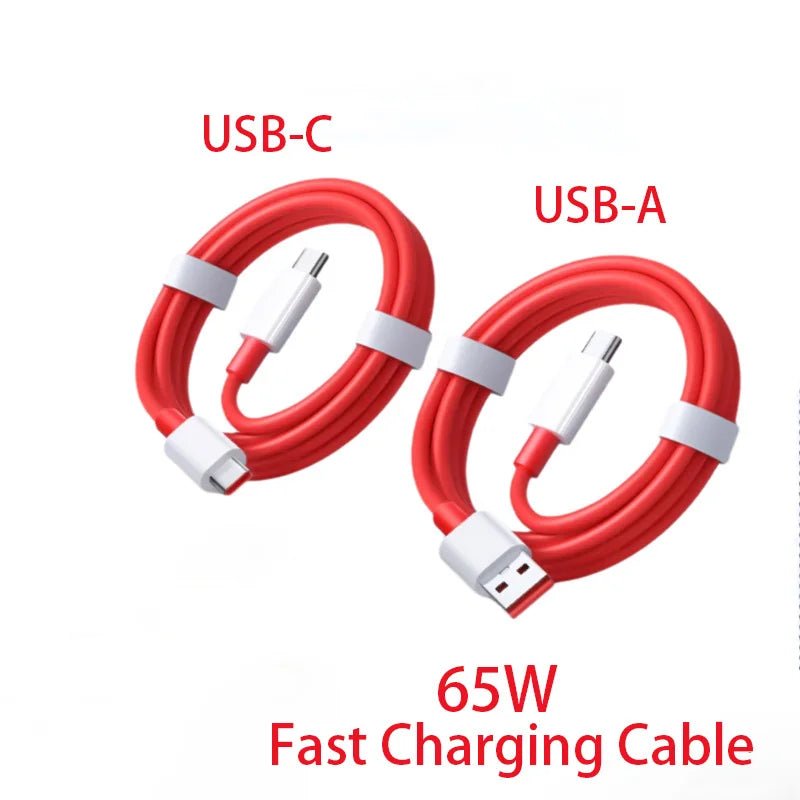 65W SuperVOOC USB-C to USB-C Fast Charging Cable for OnePlus 10 Pro 11 12 13 Nord 2T 3 CE PD Quick Charge Data Cable 1m 1.5m 2m