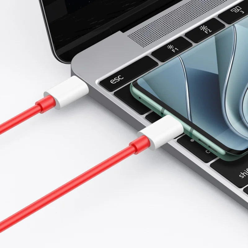 65W SuperVOOC USB-C to USB-C Fast Charging Cable for OnePlus 10 Pro 11 12 13 Nord 2T 3 CE PD Quick Charge Data Cable 1m 1.5m 2m