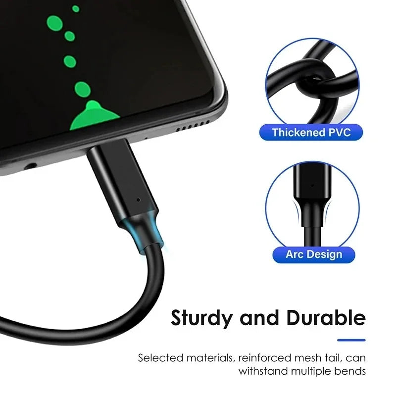 USB 3.2 10Gbps 3A 60W QC 3.0 Type C Cable USB A to Type-C 3.2 Gen2 Cable Data Transfer USB C SSD Hard Disk Cable Fast Charging
