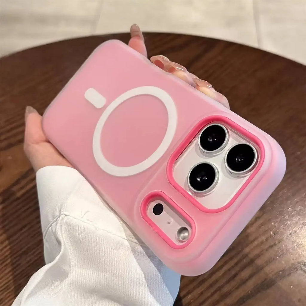 Luxury Candy Color 2 IN 1 Magnetic Case For iPhone 16 15 17 14 13 12 11 Pro Max Plus For Magsafe Wireless Charge shockproof Case