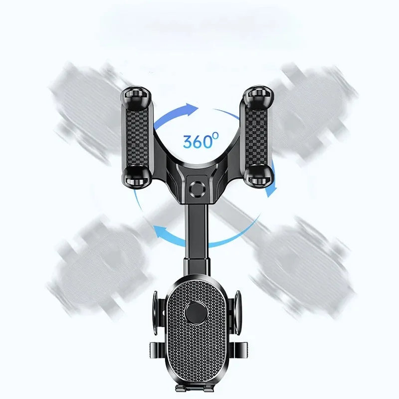 Car Phone Holder For Car Rearview Mirror Multi-function 360 Degree Rotatable and Extendable Mobile Phone Holder For iPhone Samsu