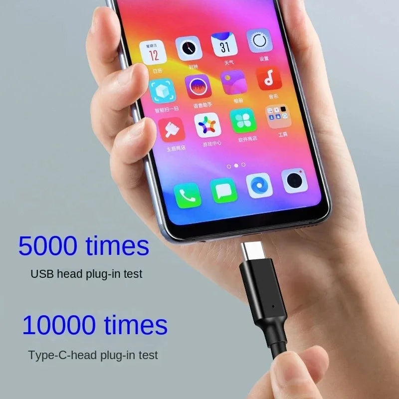 USB 3.2 10Gbps 3A 60W QC 3.0 Type C Cable USB A to Type-C 3.2 Gen2 Cable Data Transfer USB C SSD Hard Disk Cable Fast Charging