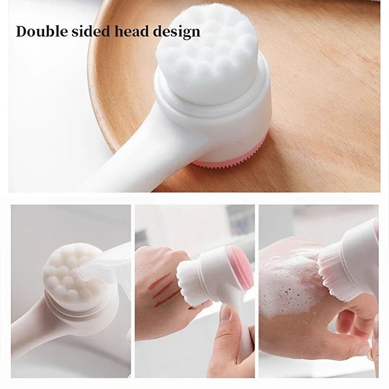 4Pcs Complete Facial Cleansing Kit Cleaner Brush Headband Wristband Hydrotherapy Exfoliating Tool for Blackhead Removal Skinca