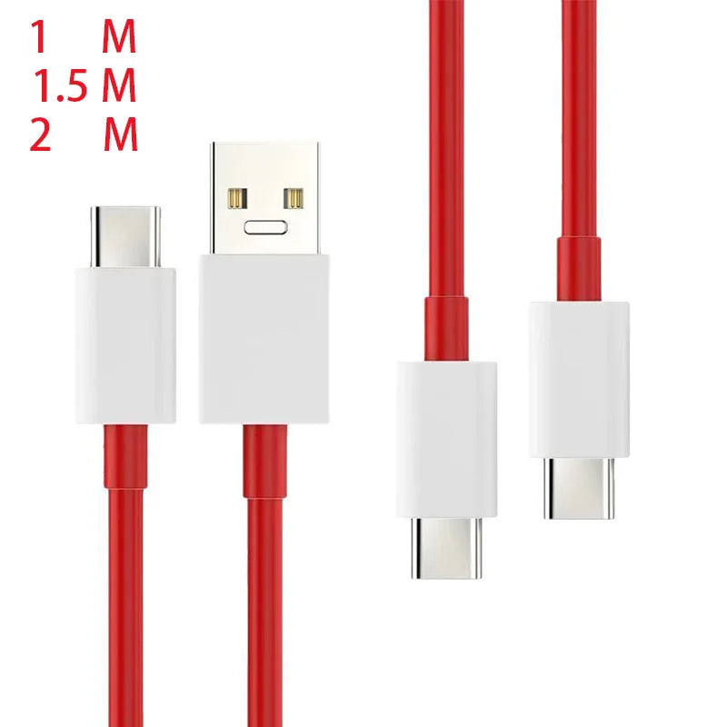 65W SuperVOOC USB-C to USB-C Fast Charging Cable for OnePlus 10 Pro 11 12 13 Nord 2T 3 CE PD Quick Charge Data Cable 1m 1.5m 2m