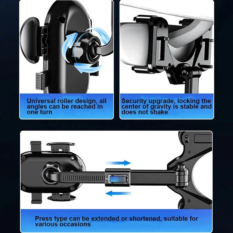 Car Phone Holder For Car Rearview Mirror Multi-function 360 Degree Rotatable and Extendable Mobile Phone Holder For iPhone Samsu