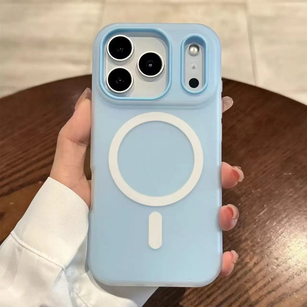 Luxury Candy Color 2 IN 1 Magnetic Case For iPhone 16 15 17 14 13 12 11 Pro Max Plus For Magsafe Wireless Charge shockproof Case