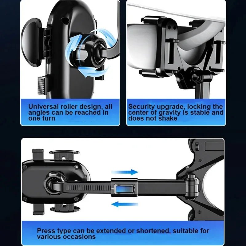 Car Phone Holder For Car Rearview Mirror Multi - function 360 Degree Rotatable and Extendable Mobile Phone Holder For iPhone Samsu - Lo Shop Desiderato - Car Phone Holder For Car Rearview Mirror Multi - function 360 Degree Rotatable and Extendable Mobile Phone Holder For iPhone Samsu - Lo Shop Desiderato - 