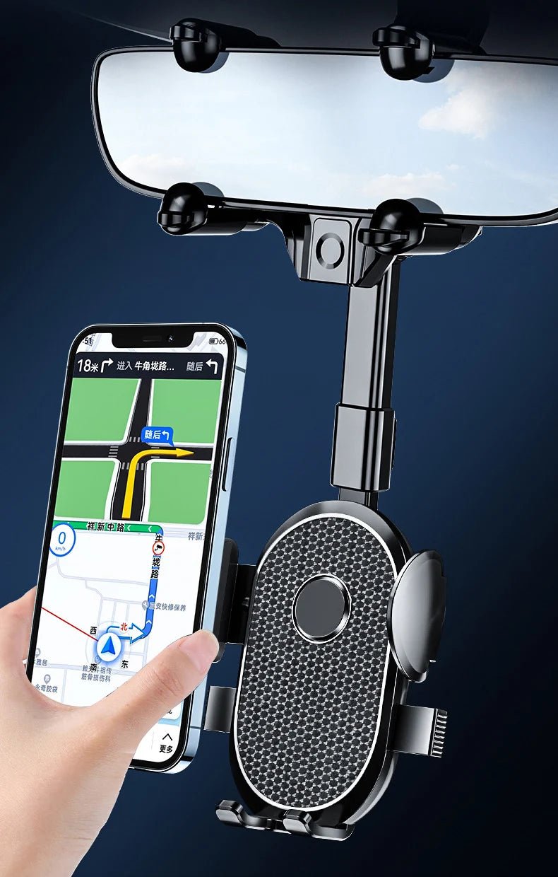 Car Phone Holder For Car Rearview Mirror Multi - function 360 Degree Rotatable and Extendable Mobile Phone Holder For iPhone Samsu - Lo Shop Desiderato - Car Phone Holder For Car Rearview Mirror Multi - function 360 Degree Rotatable and Extendable Mobile Phone Holder For iPhone Samsu - Lo Shop Desiderato - 