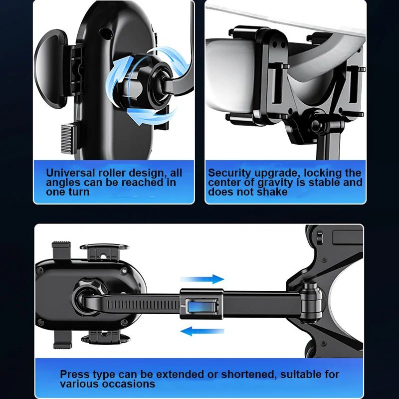 Car Phone Holder For Car Rearview Mirror Multi - function 360 Degree Rotatable and Extendable Mobile Phone Holder For iPhone Samsu - Lo Shop Desiderato - Car Phone Holder For Car Rearview Mirror Multi - function 360 Degree Rotatable and Extendable Mobile Phone Holder For iPhone Samsu - Lo Shop Desiderato - 