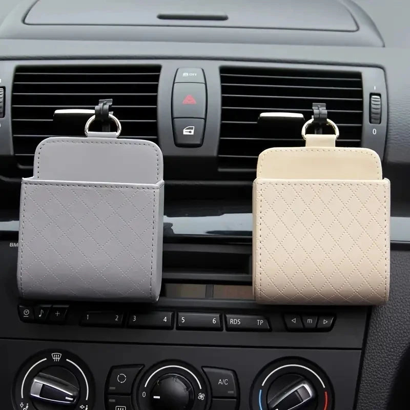 Car Phone Holder Mount Air Vent Hanging Storage Box Car Mobile Phone Bag PU Leather Glasses Organizer Support in Car Accessories - Lo Shop Desiderato - Car Phone Holder Mount Air Vent Hanging Storage Box Car Mobile Phone Bag PU Leather Glasses Organizer Support in Car Accessories - Lo Shop Desiderato - 
