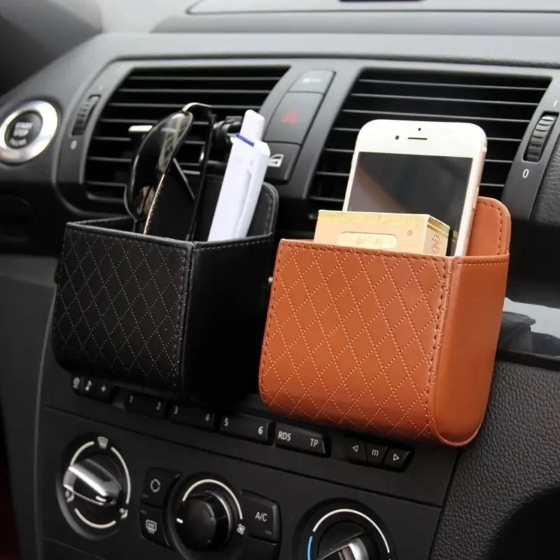 Car Phone Holder Mount Air Vent Hanging Storage Box Car Mobile Phone Bag PU Leather Glasses Organizer Support in Car Accessories - Lo Shop Desiderato - Car Phone Holder Mount Air Vent Hanging Storage Box Car Mobile Phone Bag PU Leather Glasses Organizer Support in Car Accessories - Lo Shop Desiderato - 