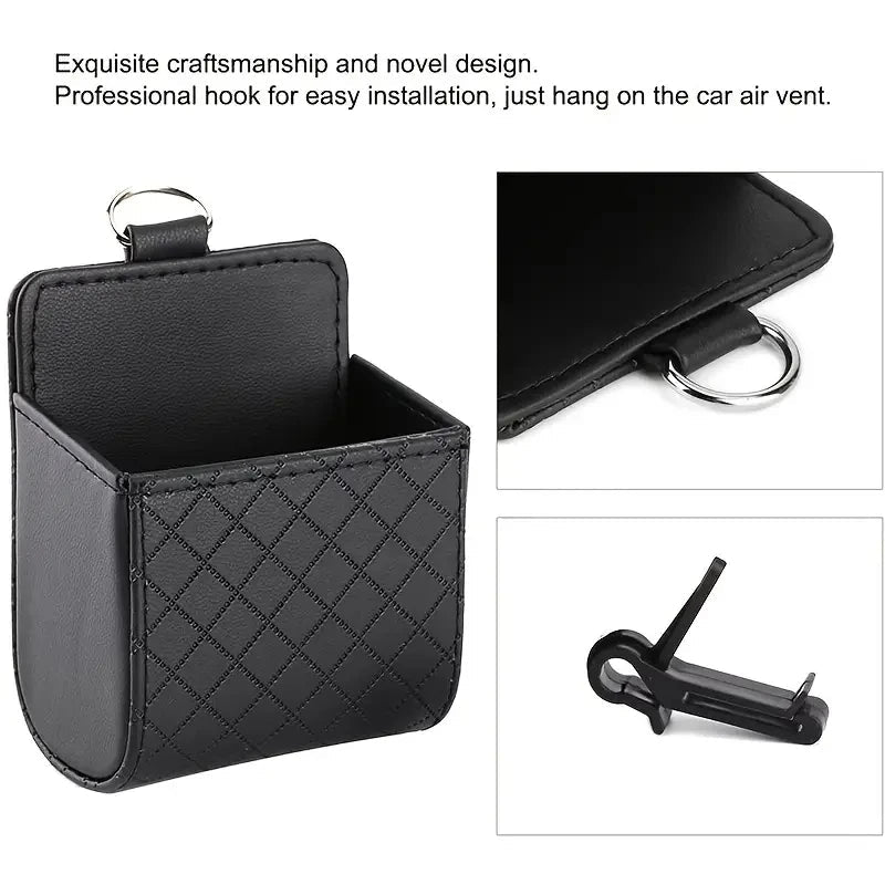 Car Phone Holder Mount Air Vent Hanging Storage Box Car Mobile Phone Bag PU Leather Glasses Organizer Support in Car Accessories - Lo Shop Desiderato - Car Phone Holder Mount Air Vent Hanging Storage Box Car Mobile Phone Bag PU Leather Glasses Organizer Support in Car Accessories - Lo Shop Desiderato - 