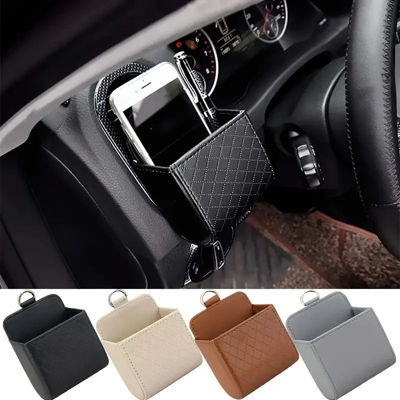 Car Phone Holder Mount Air Vent Hanging Storage Box Car Mobile Phone Bag PU Leather Glasses Organizer Support in Car Accessories - Lo Shop Desiderato - Car Phone Holder Mount Air Vent Hanging Storage Box Car Mobile Phone Bag PU Leather Glasses Organizer Support in Car Accessories - Lo Shop Desiderato - 