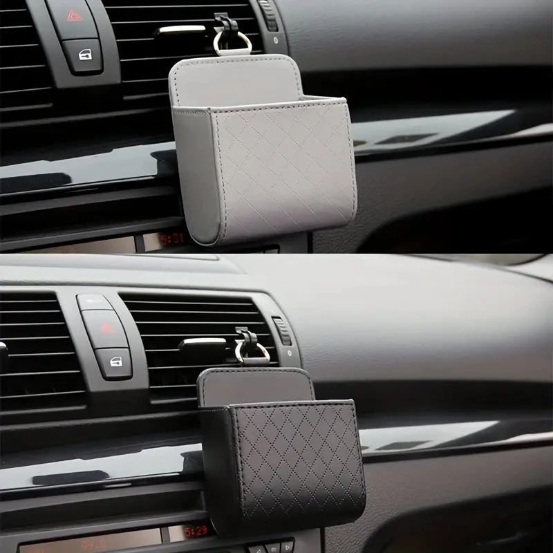 Car Phone Holder Mount Air Vent Hanging Storage Box Car Mobile Phone Bag PU Leather Glasses Organizer Support in Car Accessories - Lo Shop Desiderato - Car Phone Holder Mount Air Vent Hanging Storage Box Car Mobile Phone Bag PU Leather Glasses Organizer Support in Car Accessories - Lo Shop Desiderato - 