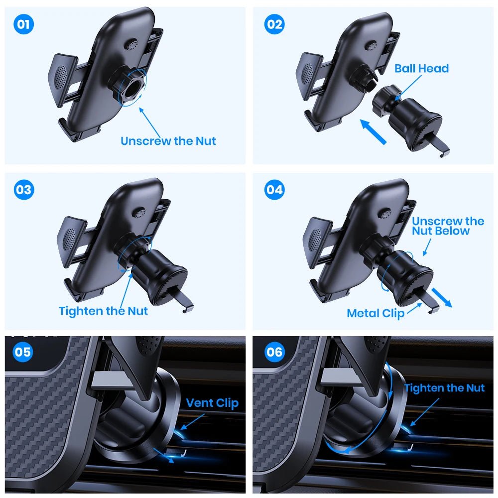 Car Phone Holder Mount,TOPK Upgrade Auto Locking Universal Phone Stand Holder with Hook Clip for Car Air Vent for iPhone Samsun - Lo Shop Desiderato - Car Phone Holder Mount,TOPK Upgrade Auto Locking Universal Phone Stand Holder with Hook Clip for Car Air Vent for iPhone Samsun - Lo Shop Desiderato - 