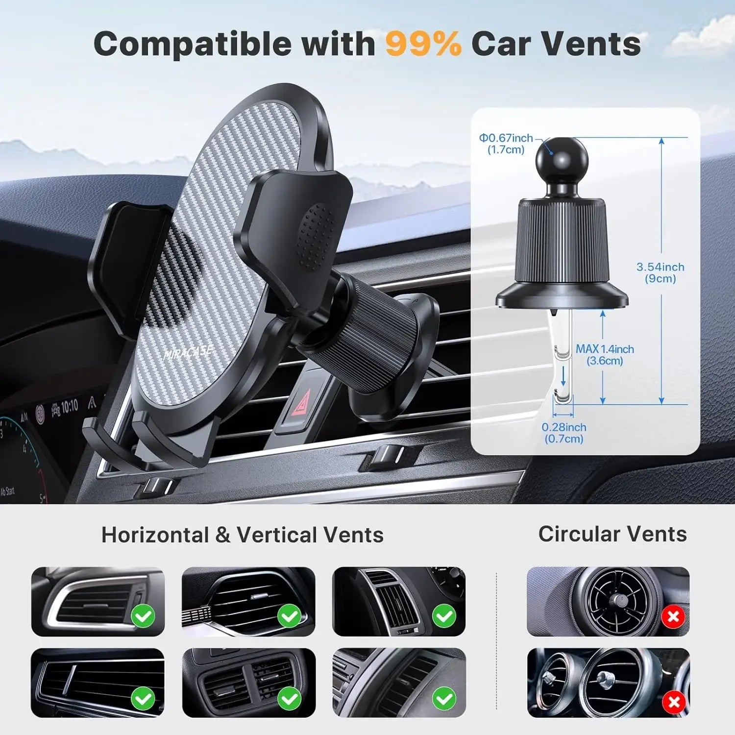Car Phone Holder Phone Holders for Your Car with Metal Hook Clip Air Vent Cell Phone Stand Car Mount Universal - Lo Shop Desiderato - Car Phone Holder Phone Holders for Your Car with Metal Hook Clip Air Vent Cell Phone Stand Car Mount Universal - Lo Shop Desiderato - 