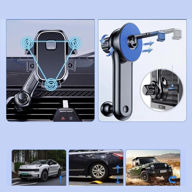 Car Phone Holder [Wider Clamp & Metal Hook] Car Phone Mount [Thick Cases Friendly] Air Vent Clip Cell Phone Holder for All - Lo Shop Desiderato - Car Phone Holder [Wider Clamp & Metal Hook] Car Phone Mount [Thick Cases Friendly] Air Vent Clip Cell Phone Holder for All - Lo Shop Desiderato - 