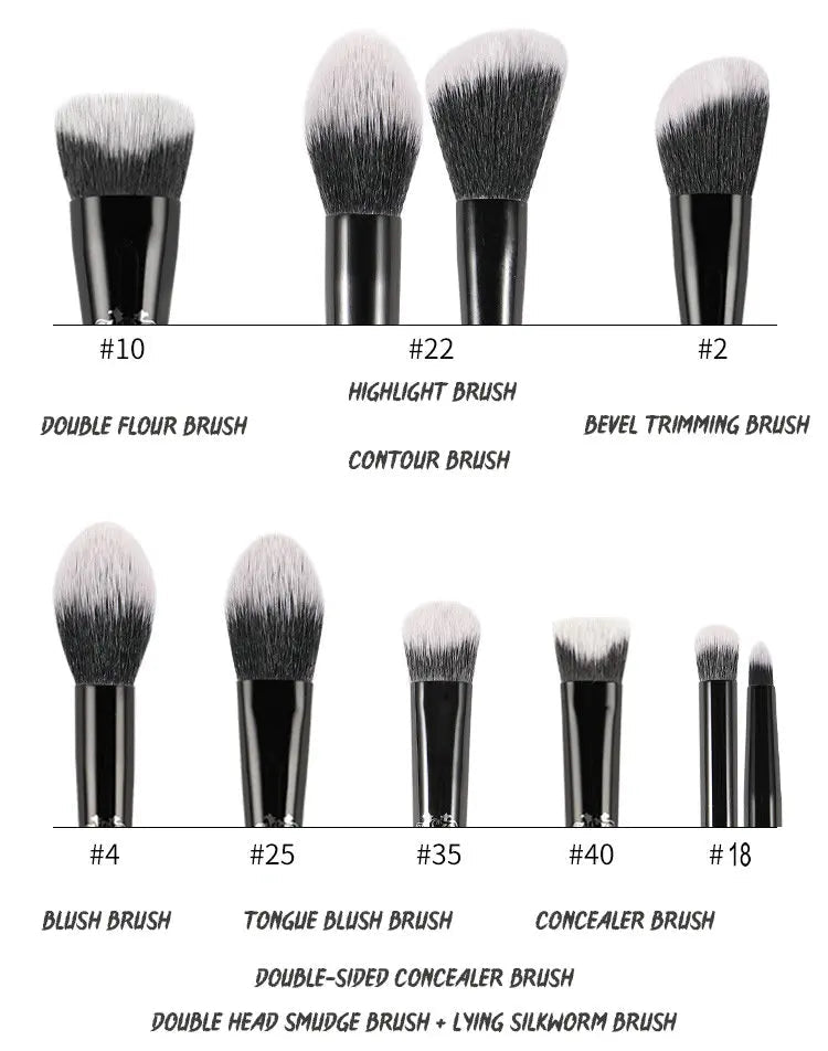 KVD Makeup Brushes Series Blusher Powder Foundation Concealer Eye Shadow Blending Cosmetic Beauty Soft Brush Tools Maquiagem - Lo Shop Desiderato - KVD Makeup Brushes Series Blusher Powder Foundation Concealer Eye Shadow Blending Cosmetic Beauty Soft Brush Tools Maquiagem - Lo Shop Desiderato - 