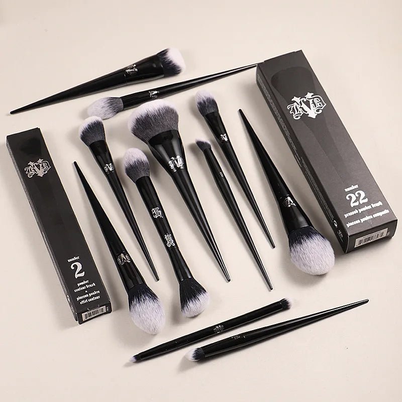 KVD Makeup Brushes Series Blusher Powder Foundation Concealer Eye Shadow Blending Cosmetic Beauty Soft Brush Tools Maquiagem - Lo Shop Desiderato - KVD Makeup Brushes Series Blusher Powder Foundation Concealer Eye Shadow Blending Cosmetic Beauty Soft Brush Tools Maquiagem - Lo Shop Desiderato - 