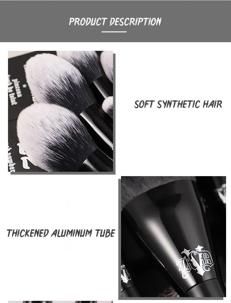 KVD Makeup Brushes Series Blusher Powder Foundation Concealer Eye Shadow Blending Cosmetic Beauty Soft Brush Tools Maquiagem - Lo Shop Desiderato - KVD Makeup Brushes Series Blusher Powder Foundation Concealer Eye Shadow Blending Cosmetic Beauty Soft Brush Tools Maquiagem - Lo Shop Desiderato - 