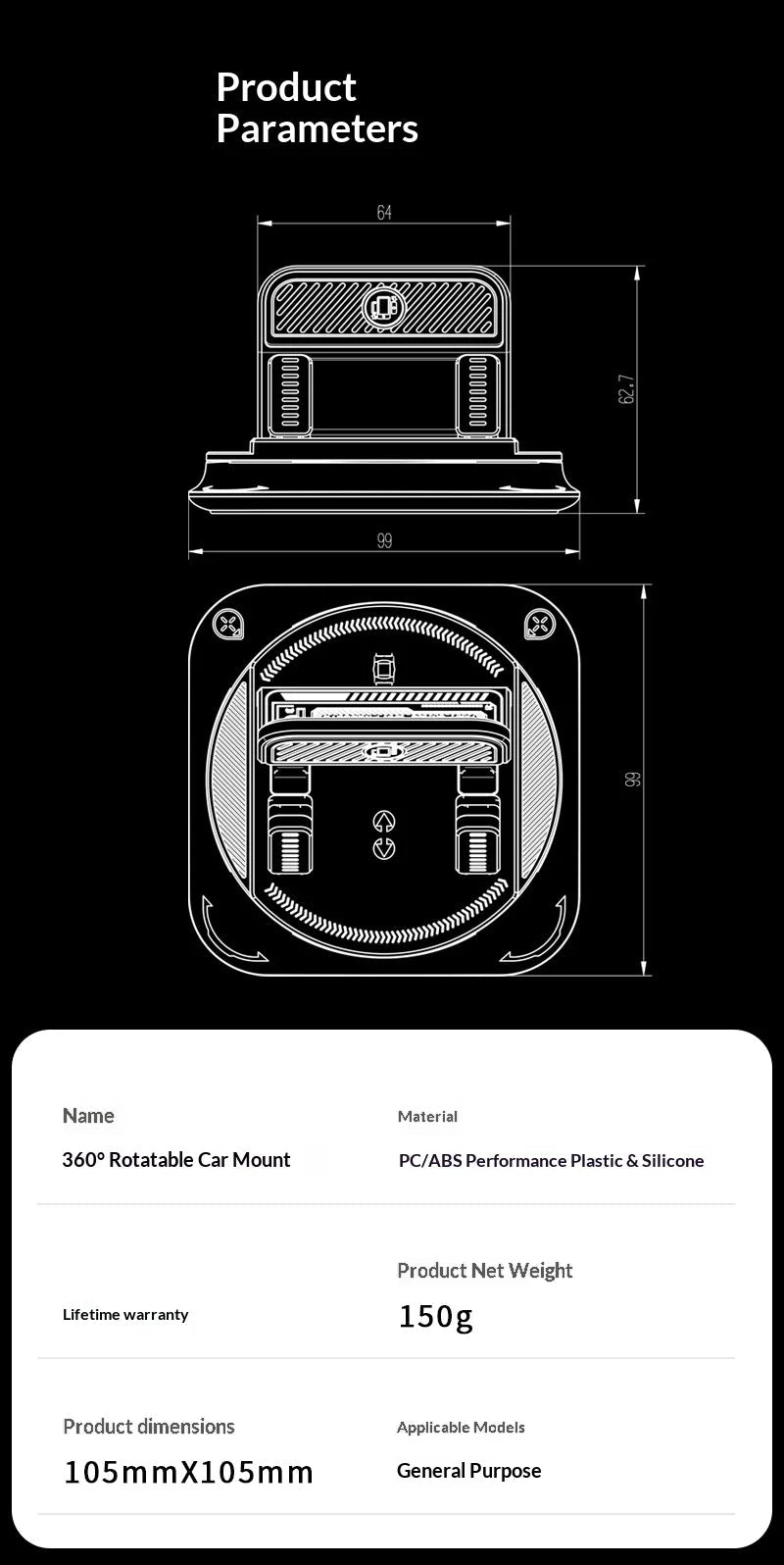 Model Car Phone Holder Specialized for Car Interior Central Console Navigation System Dashboard Anti Slip Phone Support Bracket - Lo Shop Desiderato - Model Car Phone Holder Specialized for Car Interior Central Console Navigation System Dashboard Anti Slip Phone Support Bracket - Lo Shop Desiderato - 