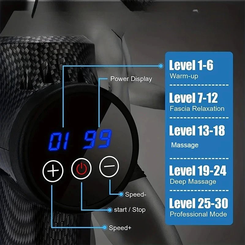 NEW 30 Level Deep Tissue Massage Gun Quiet Electric Muscle Massager Full Body Pain Relief Fitness Relaxation for Men Women - Lo Shop Desiderato - NEW 30 Level Deep Tissue Massage Gun Quiet Electric Muscle Massager Full Body Pain Relief Fitness Relaxation for Men Women - Lo Shop Desiderato - 