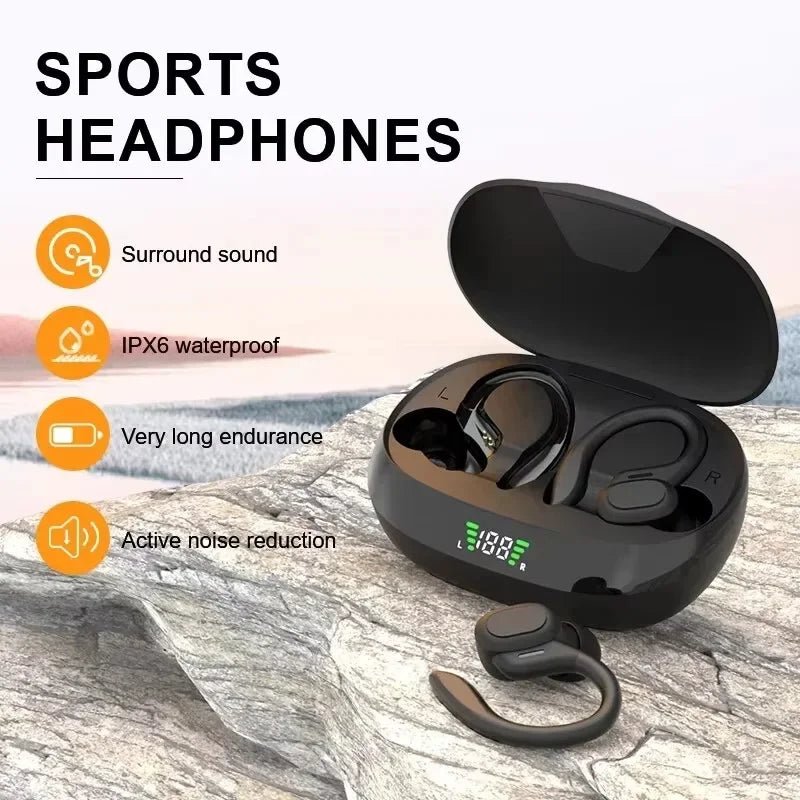 Original Wireless Earphones Ture Wireless Earbuds Ear Hook Sports HiFI Stereo Waterproof Headset With Mic TWS Headphone - Lo Shop Desiderato - Original Wireless Earphones Ture Wireless Earbuds Ear Hook Sports HiFI Stereo Waterproof Headset With Mic TWS Headphone - Lo Shop Desiderato - 