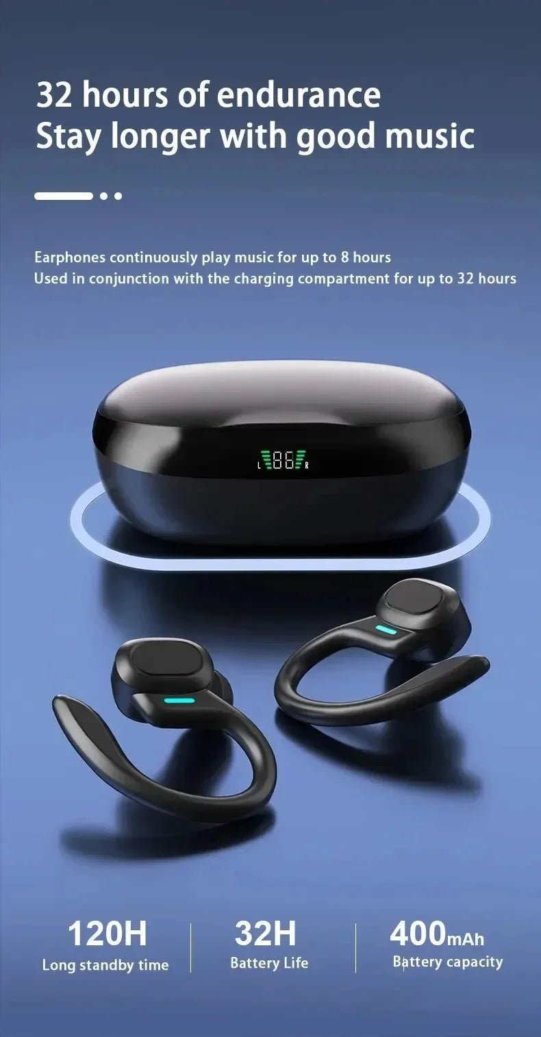 Original Wireless Earphones Ture Wireless Earbuds Ear Hook Sports HiFI Stereo Waterproof Headset With Mic TWS Headphone - Lo Shop Desiderato - Original Wireless Earphones Ture Wireless Earbuds Ear Hook Sports HiFI Stereo Waterproof Headset With Mic TWS Headphone - Lo Shop Desiderato - 