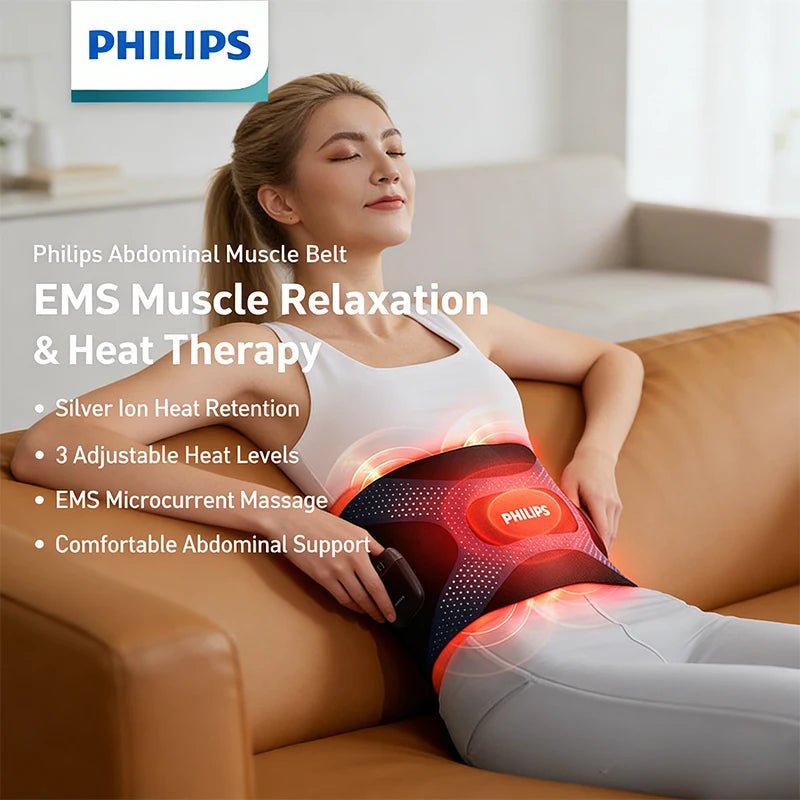 PHILIP Intelligent Massage Belt 3 Modes Of Heating Massage Abdominal Training Belt Adjustable Men's Women's Fitness Shaping Belt - Lo Shop Desiderato - PHILIP Intelligent Massage Belt 3 Modes Of Heating Massage Abdominal Training Belt Adjustable Men's Women's Fitness Shaping Belt - Lo Shop Desiderato - 