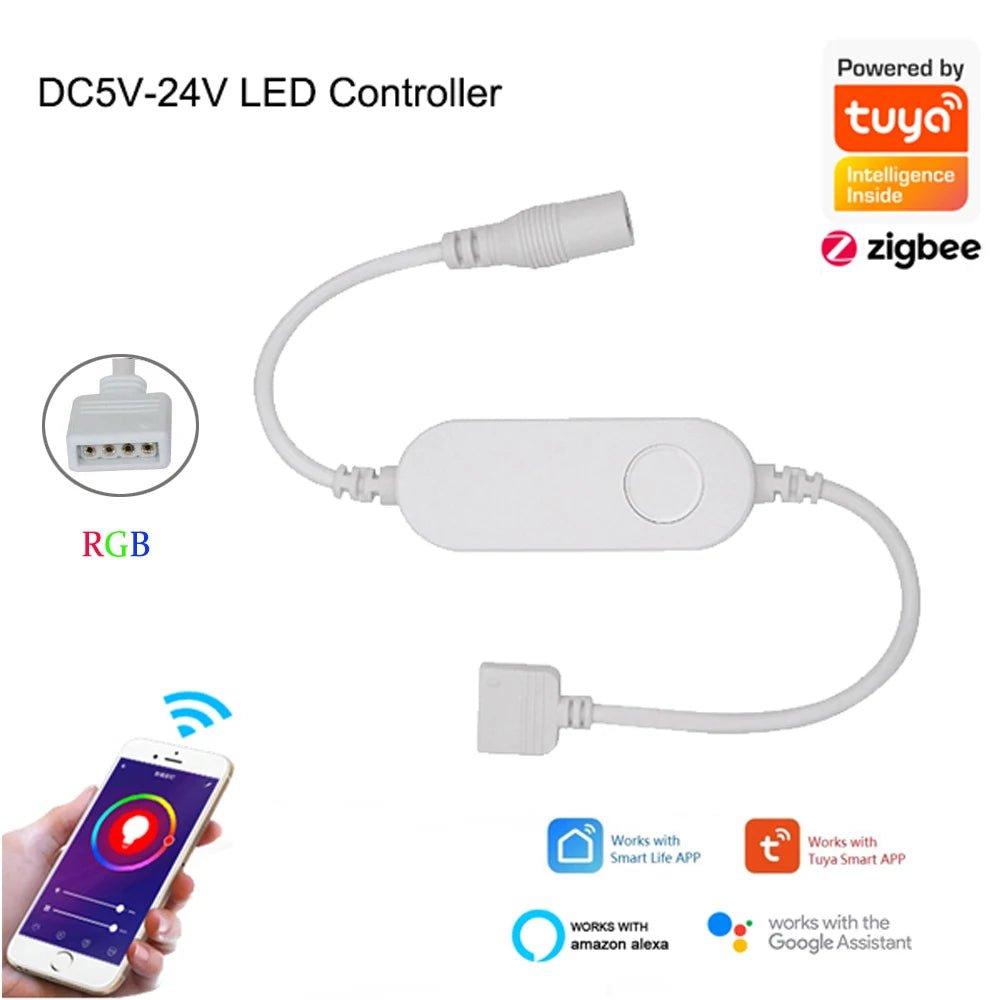 Tuya Zigbee RGB LED Strip 12V 1m 2m 3m 4m 5m 10m Dimmable Lamp Waterproof Lights Band Kit Smart Life APP fr Alexa Home assistant - Lo Shop Desiderato - Tuya Zigbee RGB LED Strip 12V 1m 2m 3m 4m 5m 10m Dimmable Lamp Waterproof Lights Band Kit Smart Life APP fr Alexa Home assistant - Lo Shop Desiderato - 