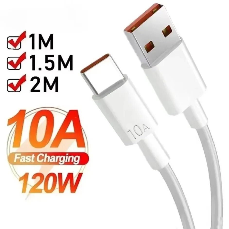 Universal 120W USB Type C Cable 10A Super Fast Charging Cable 1M/1.5M/2M For Xiaomi Smasung S24 S23 Huawei P70 Honor Data Cord - Lo Shop Desiderato - Universal 120W USB Type C Cable 10A Super Fast Charging Cable 1M/1.5M/2M For Xiaomi Smasung S24 S23 Huawei P70 Honor Data Cord - Lo Shop Desiderato - 