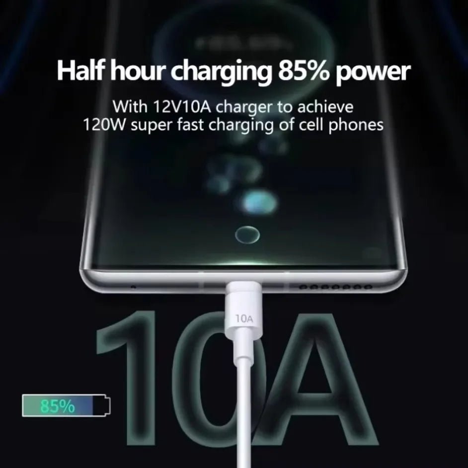Universal 120W USB Type C Cable 10A Super Fast Charging Cable 1M/1.5M/2M For Xiaomi Smasung S24 S23 Huawei P70 Honor Data Cord - Lo Shop Desiderato - Universal 120W USB Type C Cable 10A Super Fast Charging Cable 1M/1.5M/2M For Xiaomi Smasung S24 S23 Huawei P70 Honor Data Cord - Lo Shop Desiderato - 