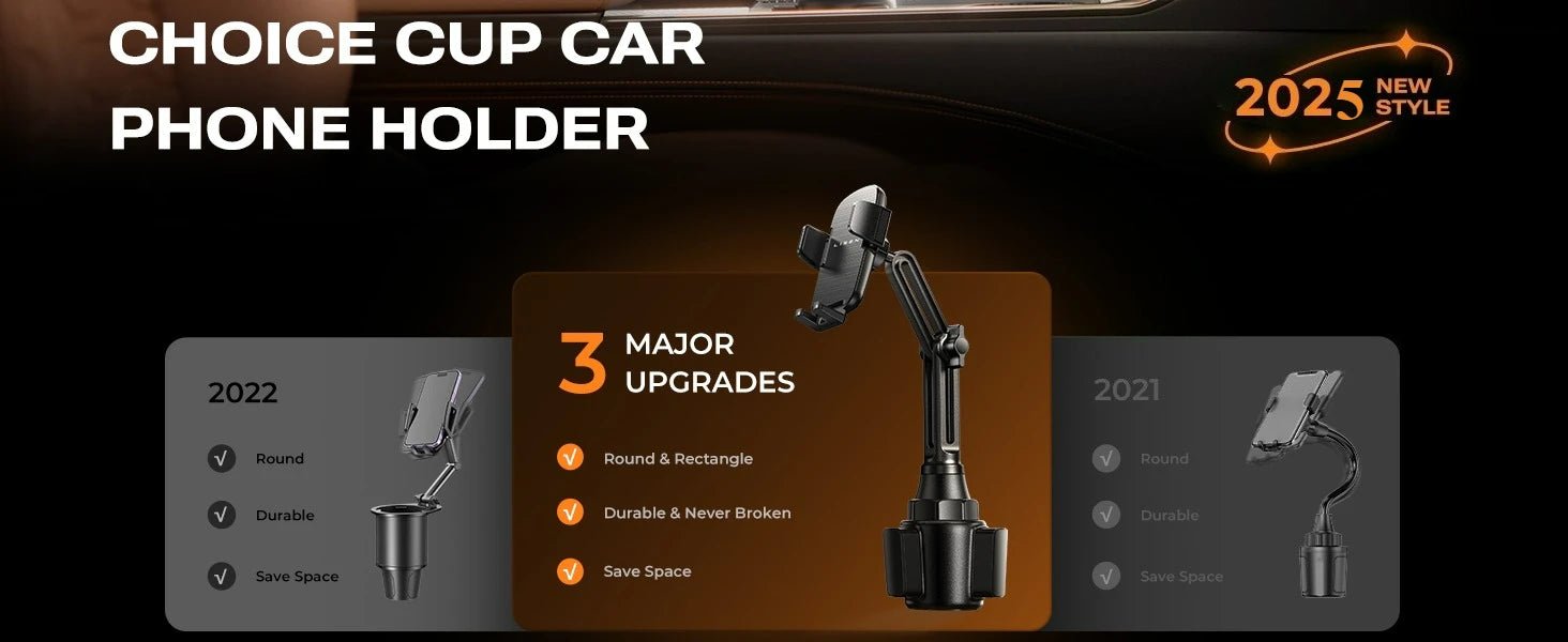Upgraded Cup Phone Holder – 360° Adjustable Fits all 4 - 7" Phones in Cars golf Carts & Cradles Universal Car Mount.Car Holder - Lo Shop Desiderato - Upgraded Cup Phone Holder – 360° Adjustable Fits all 4 - 7" Phones in Cars golf Carts & Cradles Universal Car Mount.Car Holder - Lo Shop Desiderato - 