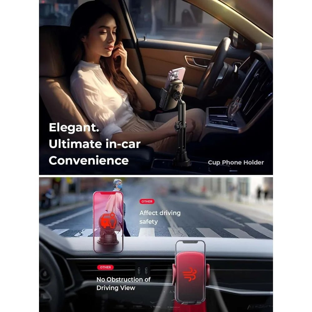 Upgraded Cup Phone Holder – 360° Adjustable Fits all 4 - 7" Phones in Cars golf Carts & Cradles Universal Car Mount.Car Holder - Lo Shop Desiderato - Upgraded Cup Phone Holder – 360° Adjustable Fits all 4 - 7" Phones in Cars golf Carts & Cradles Universal Car Mount.Car Holder - Lo Shop Desiderato - 