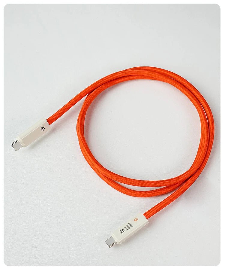 USB 5.0 Nylon Braided Cable with Dual Type - C Ports 240W PD Fast Charging Multifunction Data Cable for Screen Casting - Lo Shop Desiderato - USB 5.0 Nylon Braided Cable with Dual Type - C Ports 240W PD Fast Charging Multifunction Data Cable for Screen Casting - Lo Shop Desiderato - 