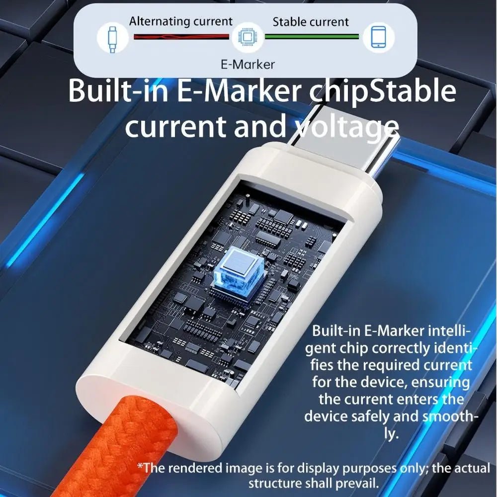 USB 5.0 Nylon Braided Cable with Dual Type - C Ports 240W PD Fast Charging Multifunction Data Cable for Screen Casting - Lo Shop Desiderato - USB 5.0 Nylon Braided Cable with Dual Type - C Ports 240W PD Fast Charging Multifunction Data Cable for Screen Casting - Lo Shop Desiderato - 