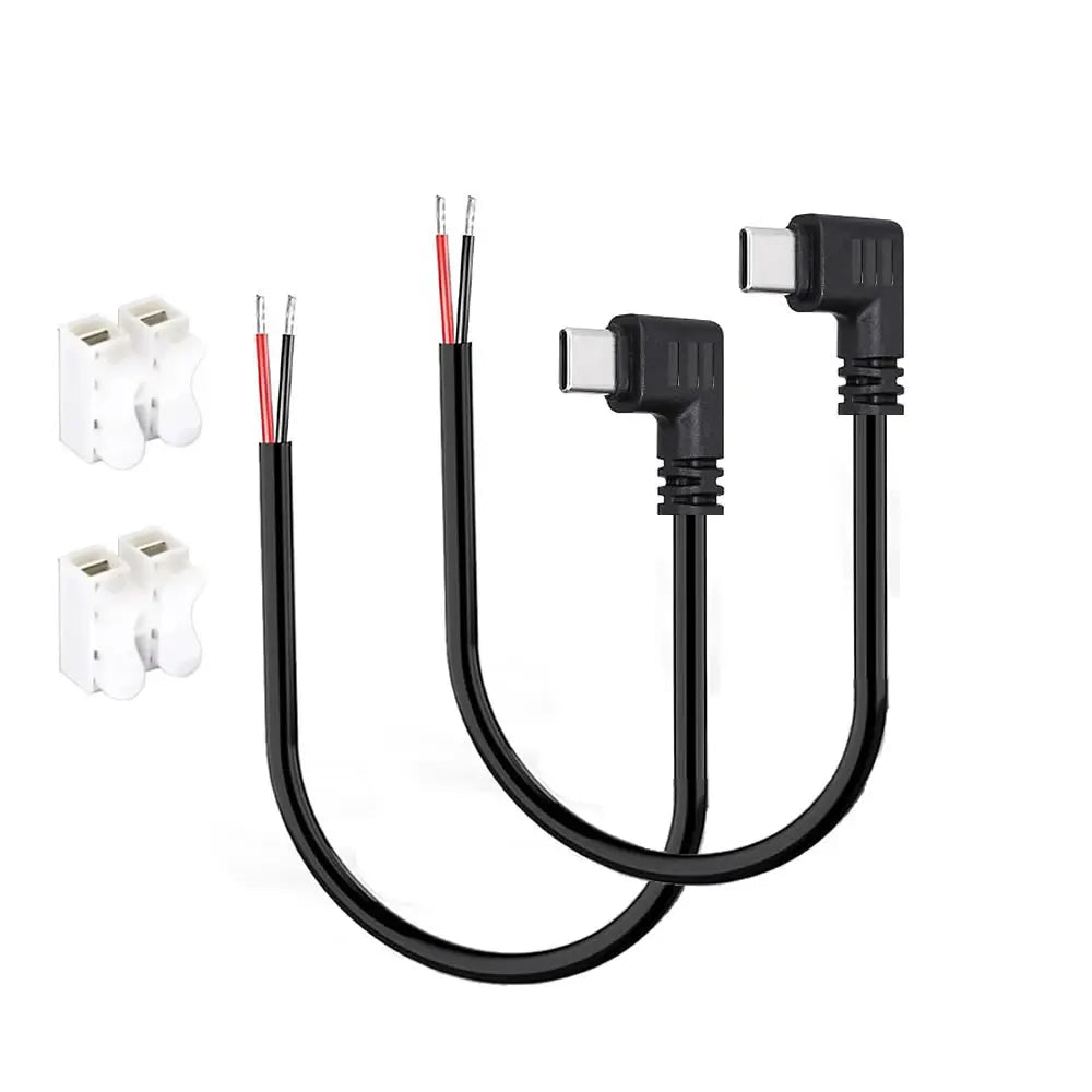 USB C to 2 Pin Bare Wire Open End Power Cord, 90 Degree USB Type C Male Plug 2 Pin Pigtail Cable, for 5V USB Type C DIY Cable - Lo Shop Desiderato - USB C to 2 Pin Bare Wire Open End Power Cord, 90 Degree USB Type C Male Plug 2 Pin Pigtail Cable, for 5V USB Type C DIY Cable - Lo Shop Desiderato - 