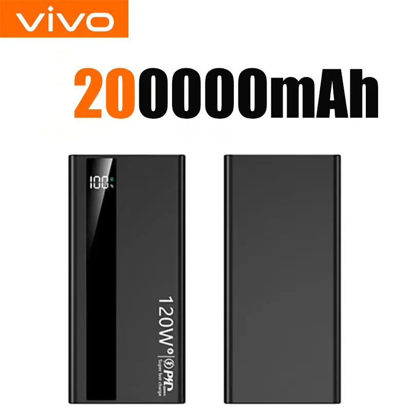 VIVO 500000mAh Large Capacity Power Bank 120W Super Fast Charging Power Bank Portable Battery Charger Digital Display Power Bank - Lo Shop Desiderato - VIVO 500000mAh Large Capacity Power Bank 120W Super Fast Charging Power Bank Portable Battery Charger Digital Display Power Bank - Lo Shop Desiderato - 