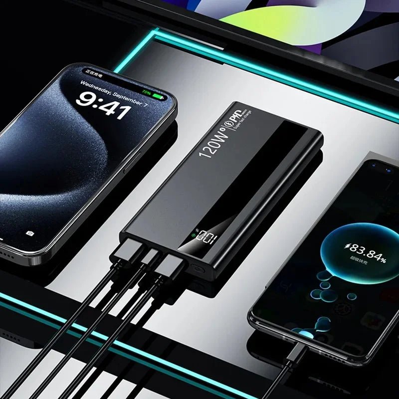 VIVO 500000mAh Large Capacity Power Bank 120W Super Fast Charging Power Bank Portable Battery Charger Digital Display Power Bank - Lo Shop Desiderato - VIVO 500000mAh Large Capacity Power Bank 120W Super Fast Charging Power Bank Portable Battery Charger Digital Display Power Bank - Lo Shop Desiderato - 