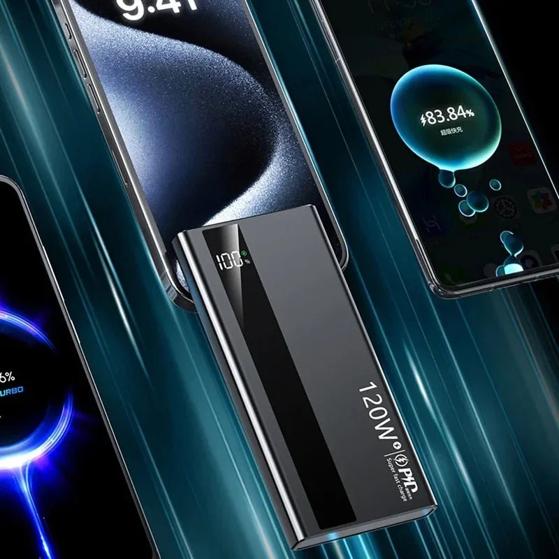 VIVO 500000mAh Large Capacity Power Bank 120W Super Fast Charging Power Bank Portable Battery Charger Digital Display Power Bank - Lo Shop Desiderato - VIVO 500000mAh Large Capacity Power Bank 120W Super Fast Charging Power Bank Portable Battery Charger Digital Display Power Bank - Lo Shop Desiderato - 
