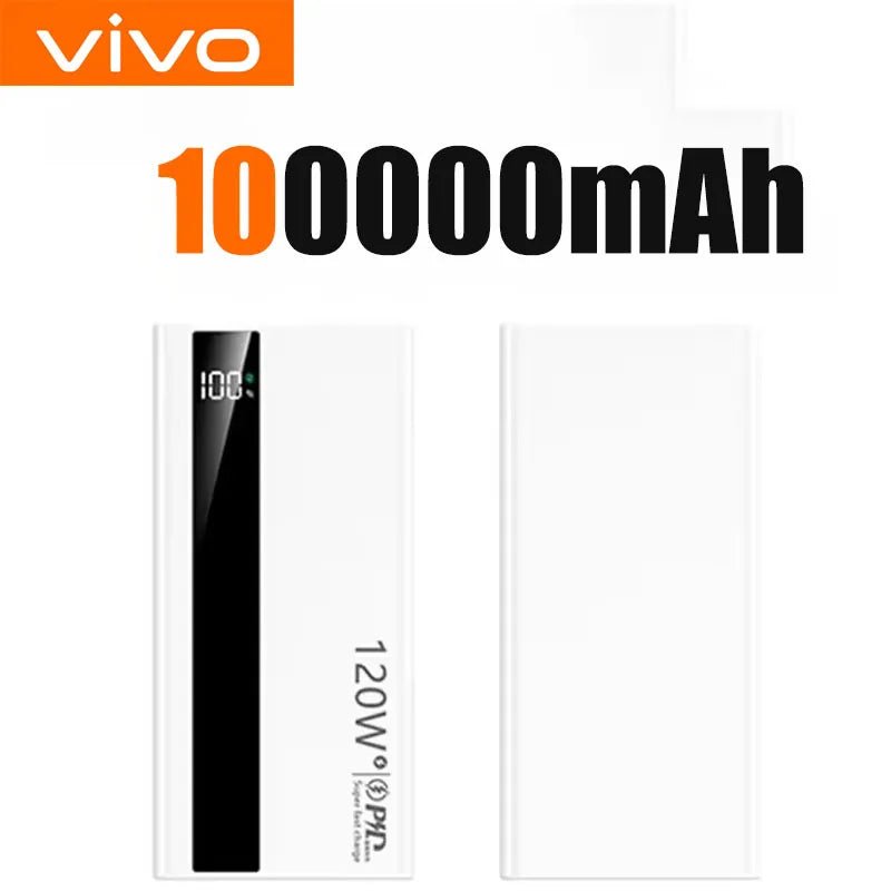 VIVO 500000mAh Large Capacity Power Bank 120W Super Fast Charging Power Bank Portable Battery Charger Digital Display Power Bank - Lo Shop Desiderato - VIVO 500000mAh Large Capacity Power Bank 120W Super Fast Charging Power Bank Portable Battery Charger Digital Display Power Bank - Lo Shop Desiderato - 