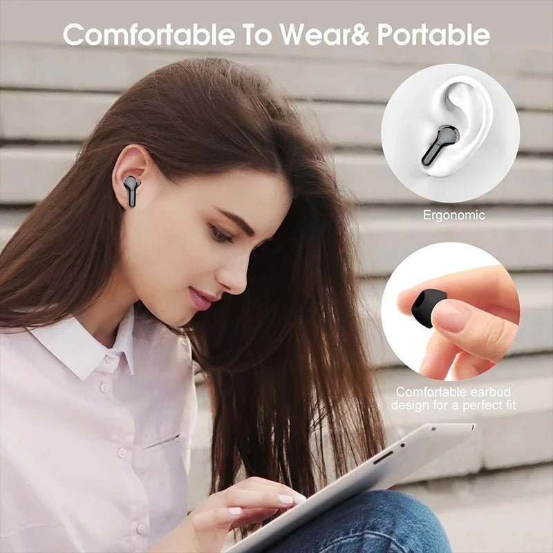 Wireless Earbuds BT5.3 Headphones HiFi Stereo EarBuds with ENC Noise Cancelling Mic 48H LED Display IP7 Waterproof Earphones - Lo Shop Desiderato - Wireless Earbuds BT5.3 Headphones HiFi Stereo EarBuds with ENC Noise Cancelling Mic 48H LED Display IP7 Waterproof Earphones - Lo Shop Desiderato - 