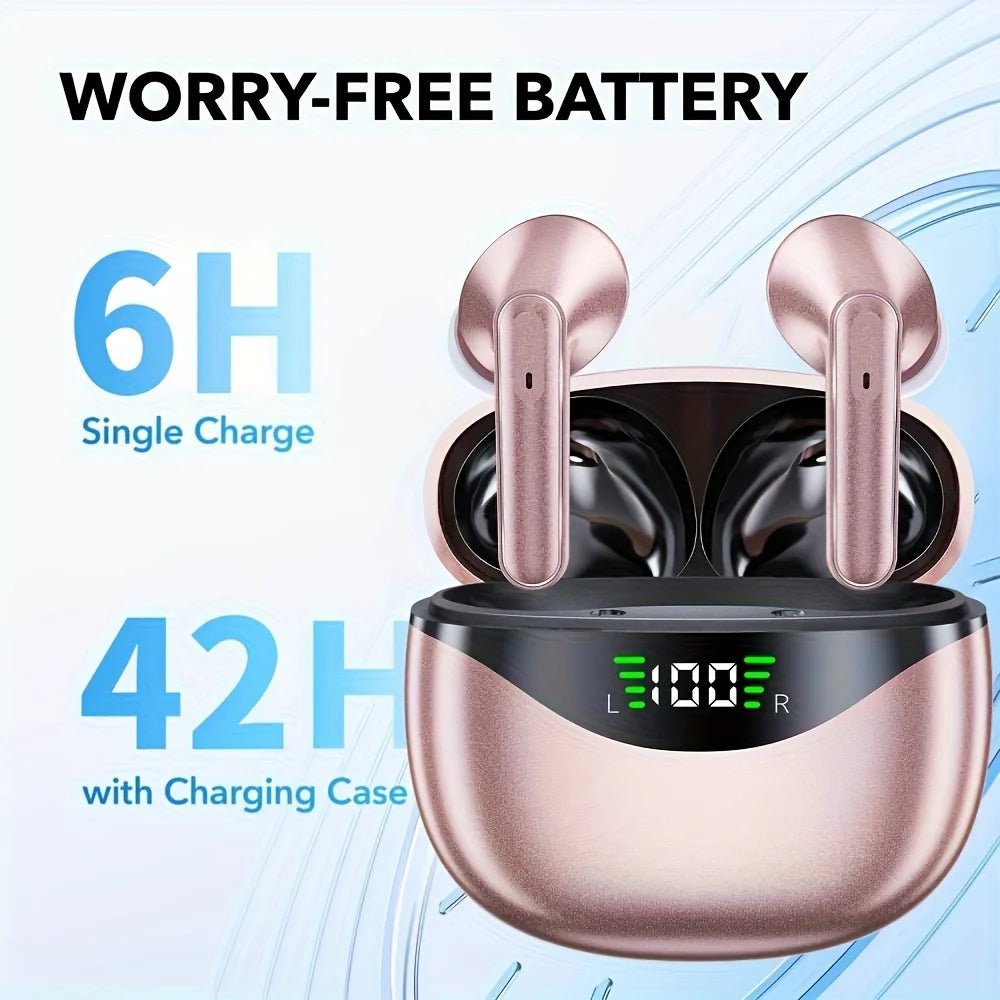 Wireless Earbuds, Sports Earphones with Built - in Microphone, Digital LED Power Display, TWS In - Ear Headphones with Built - in Mic - Lo Shop Desiderato - Wireless Earbuds, Sports Earphones with Built - in Microphone, Digital LED Power Display, TWS In - Ear Headphones with Built - in Mic - Lo Shop Desiderato - 