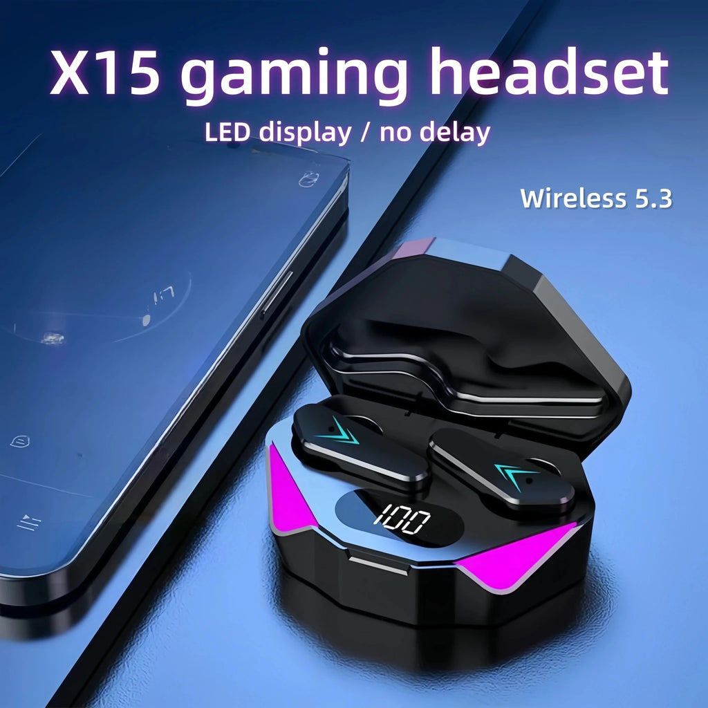 X15 TWS Wireless Bluetooth Headset LED Display Gamer Earbuds with Mic Wireless Headphones Noise Cancelling Bluetooth Earphones - Lo Shop Desiderato - X15 TWS Wireless Bluetooth Headset LED Display Gamer Earbuds with Mic Wireless Headphones Noise Cancelling Bluetooth Earphones - Lo Shop Desiderato - 